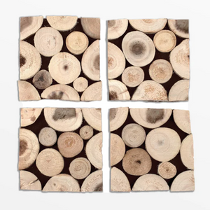 Eucalyptus Wood Coasters - Set of 4