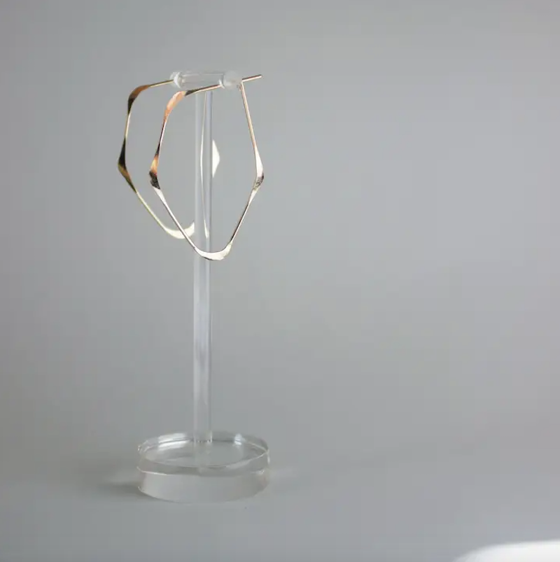 Facet Hoop Earrings