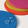 Felt Round Coaster - Multi 4 Pack