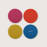 Felt Round Coaster - Multi 4 Pack