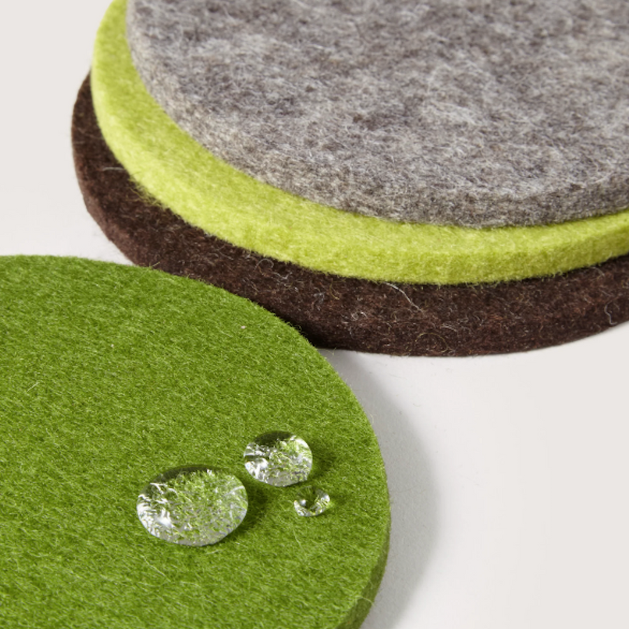 Felt Round Coaster - Multi 4 Pack