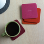 Felt Square Coaster - Multi 4 Pack