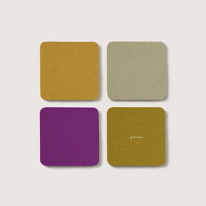 Felt Square Coaster - Multi 4 Pack