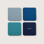 Felt Square Coaster - Multi 4 Pack