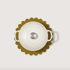 Flower Crest Merino Wool Trivet