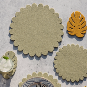 Flower Crest Merino Wool Trivet