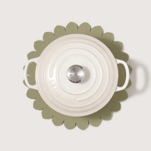 Flower Crest Merino Wool Trivet