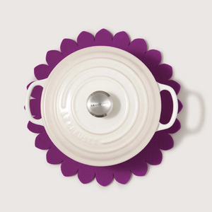 Flower Crest Merino Wool Trivet