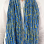 Graphic Print Cotton Scarf
