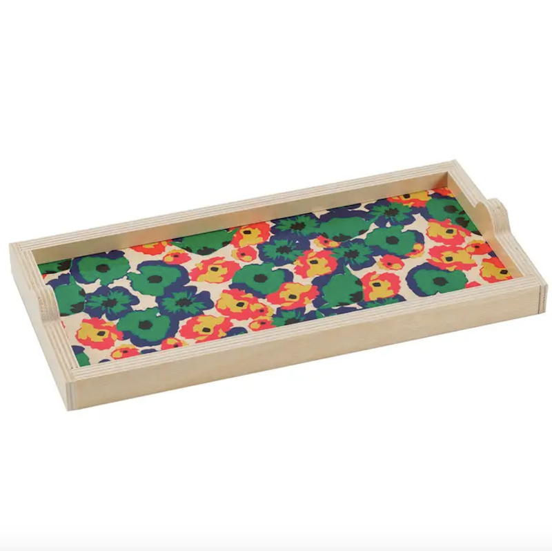 Hand-Printed Wood Mini Tray