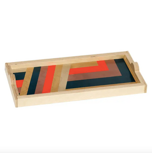 Hand-Printed Wood Mini Tray