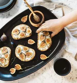 Handmade Long Stoneware Serving Platter