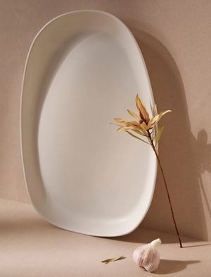 Handmade Long Stoneware Serving Platter