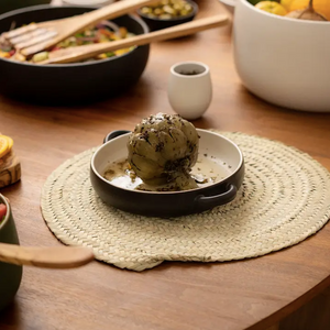 Handmade Stoneware Handled Serving Dish