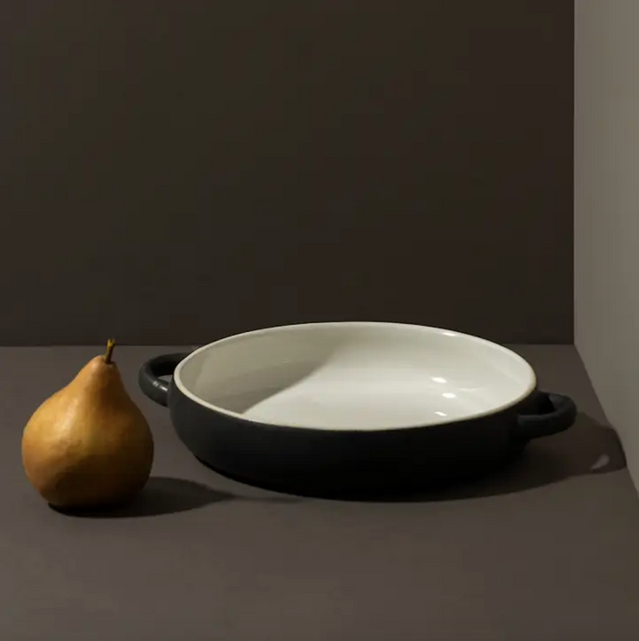 Handmade Stoneware Handled Serving Dish