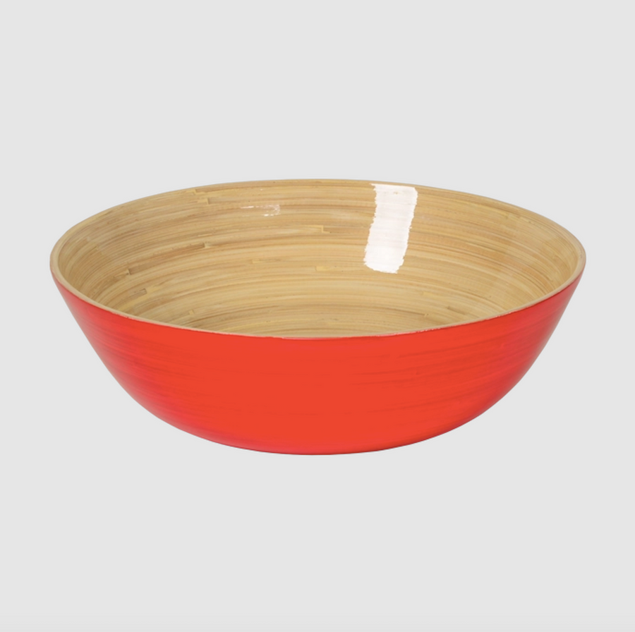 Large Shallow Bamboo Bowl