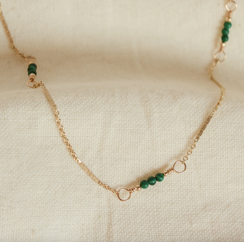 Link & Bead Lariat Necklace
