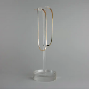 Long Oval Hoop Earrings