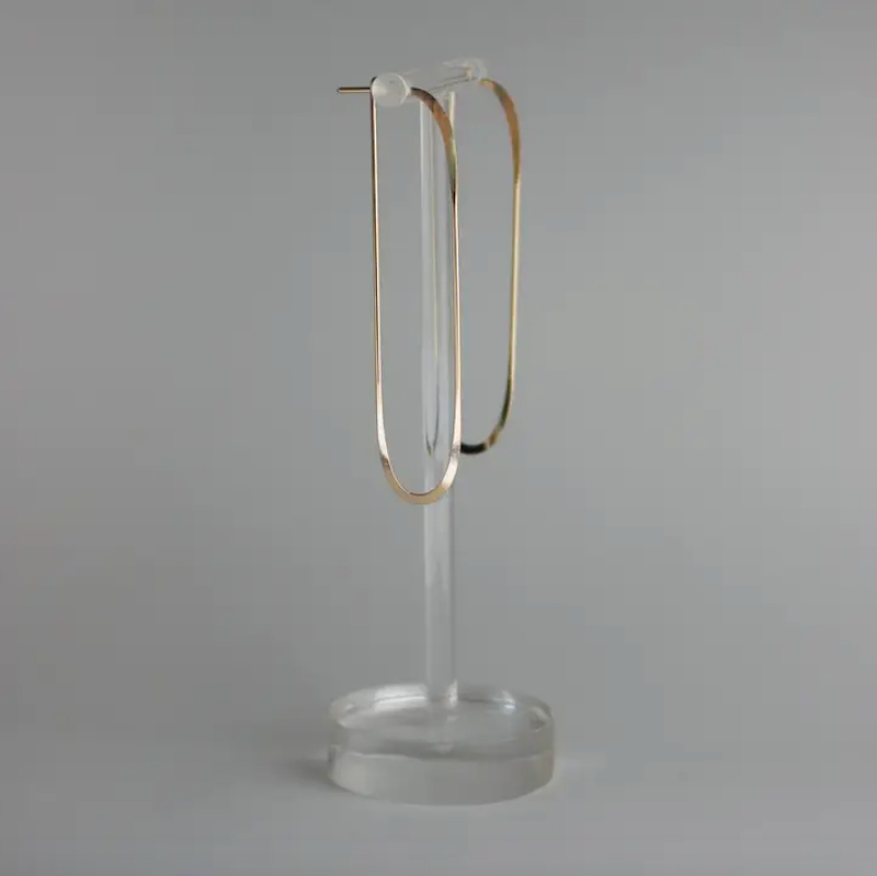 Long Oval Hoop Earrings