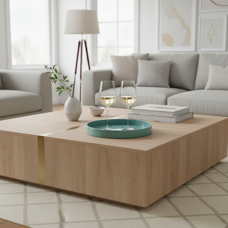 Round Bamboo Lacquer Tray