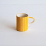 Sgrafitto Stripe Ceramic Espresso Mug