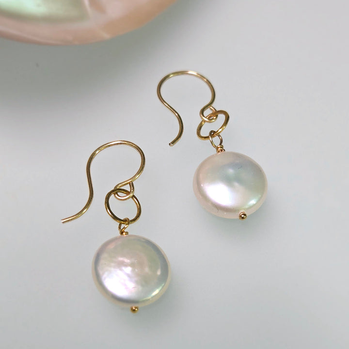 Coin Pearl Earrings
