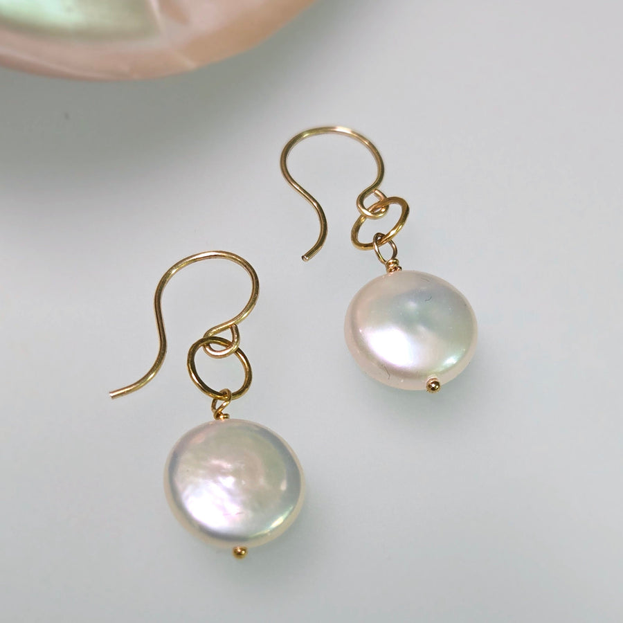 Coin Pearl Earrings
