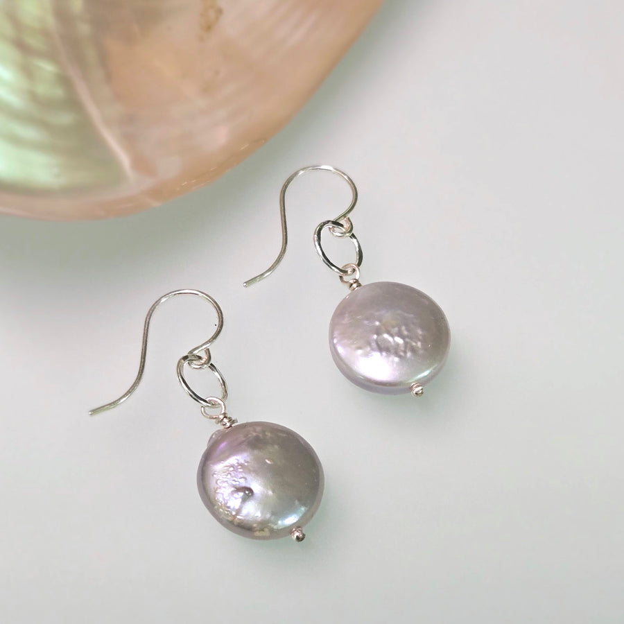 Coin Pearl Earrings