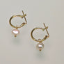 Snappy Hoop Pearl Earrings