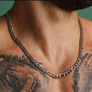 Stainless Steel Figaro Chain Necklace