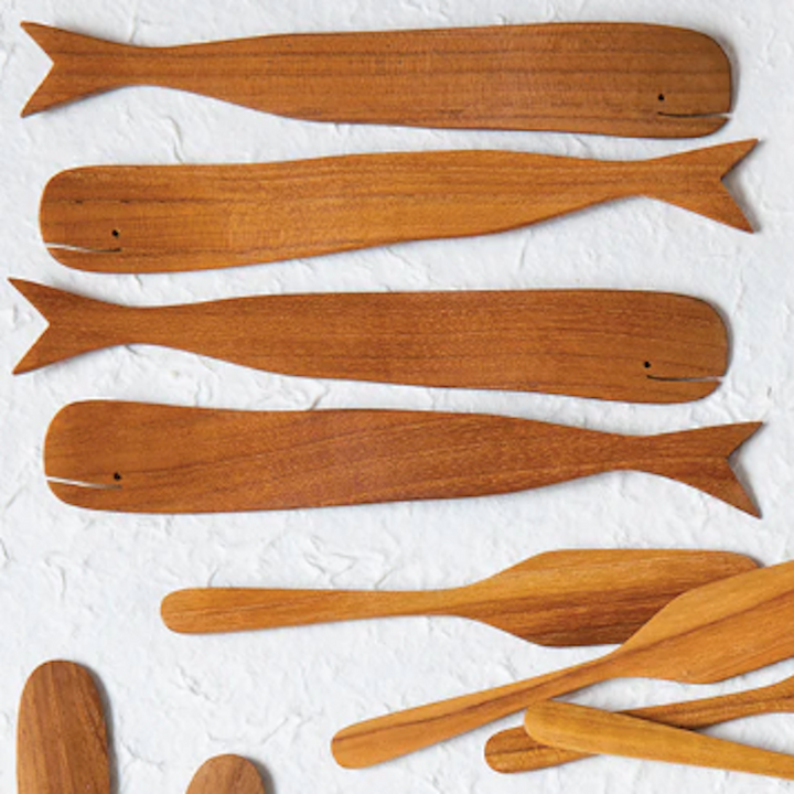 Teak Whale Spreaders - Set of 4