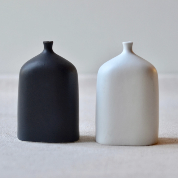 Vials Ceramic Salt & Pepper Shakers - Set of 2