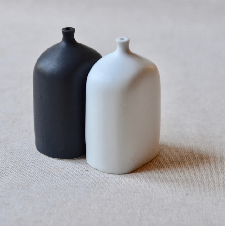 Vials Ceramic Salt & Pepper Shakers - Set of 2