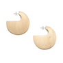 Wood Flat Hoop Earring