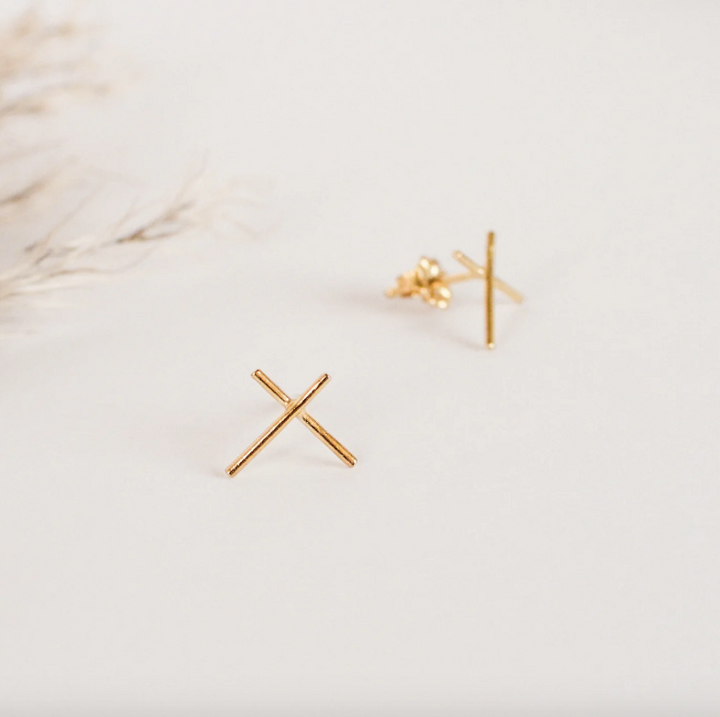 X Stud Earrings