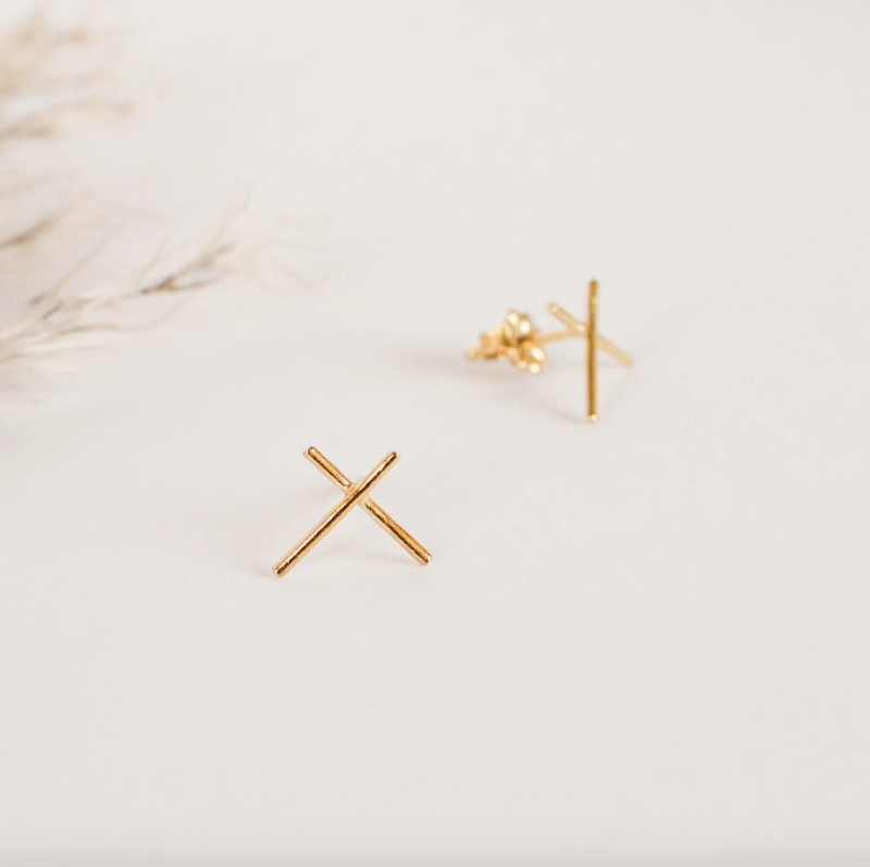 X Stud Earrings