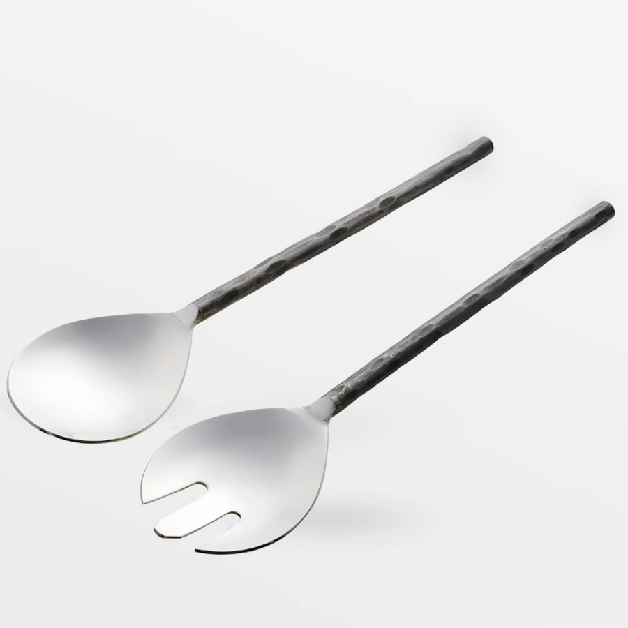 Hand Forged Stainless Steel Salad Servers - Set of 2