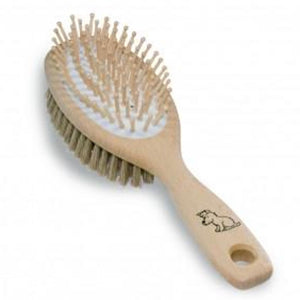 Pet Brush With Wood Pins & Natural Bristles