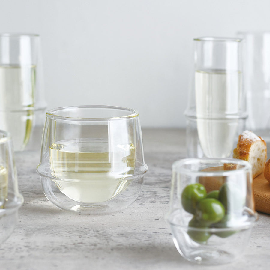 Double Wall Glass Cup - Champagne