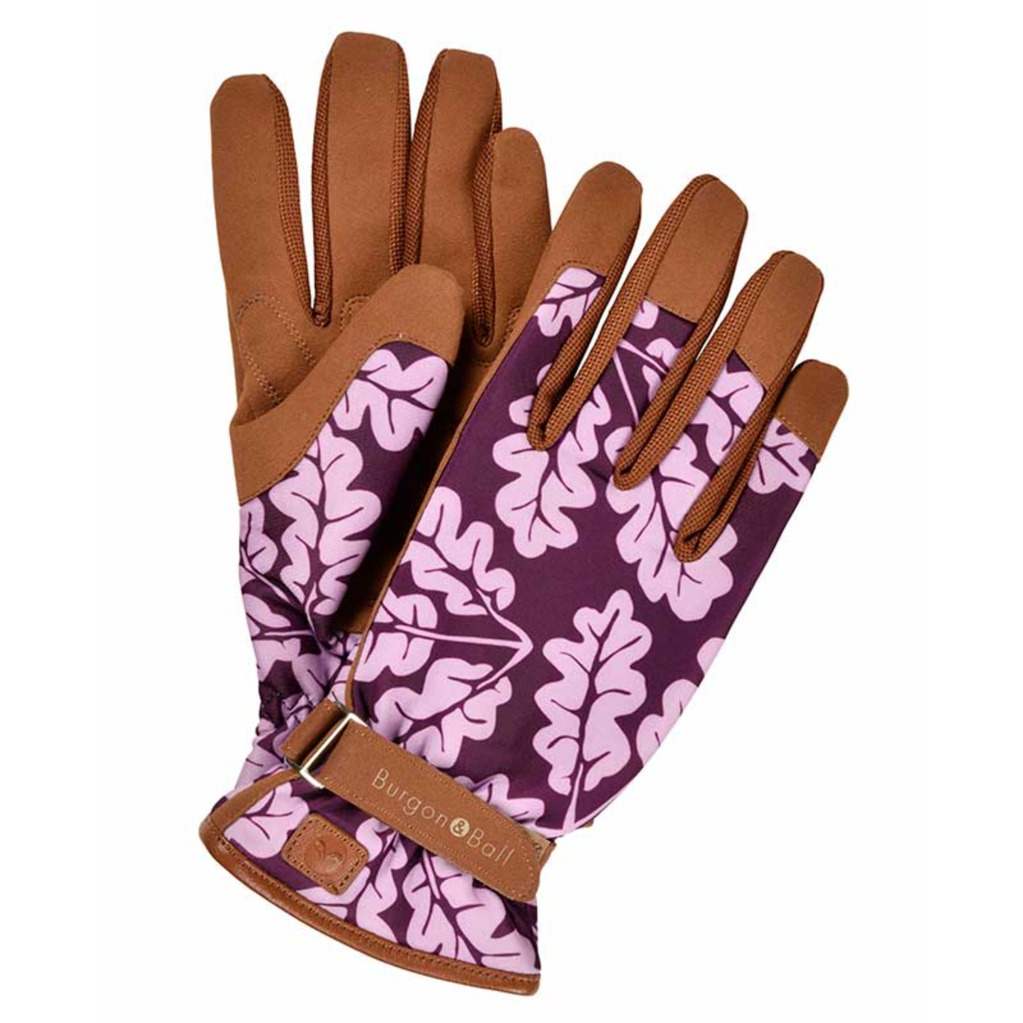 ladies soft leather gardening gloves Burgon & Ball 'Love the Glove' Women's Gardening Gloves, Oak Leaf Plum M/L