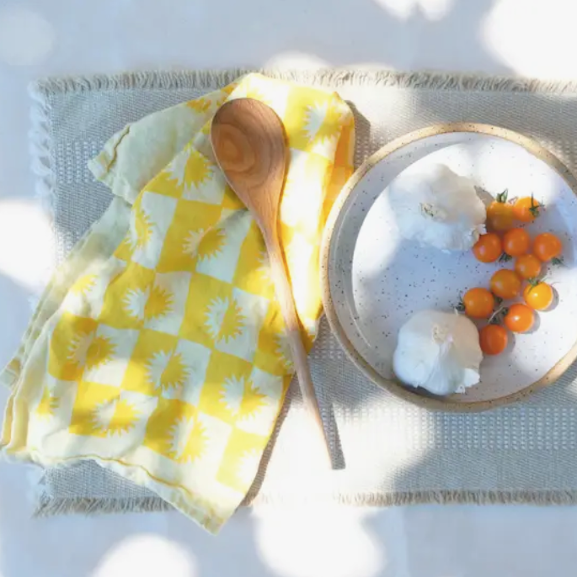 Lemon Print Reusable Napkins Set of Two, Crockery