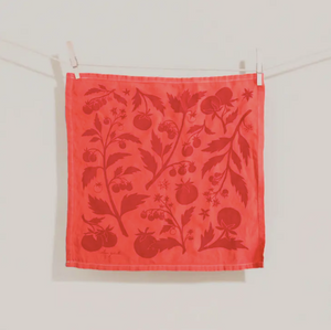 Screen Print Flax Linen Napkins - Set of 2