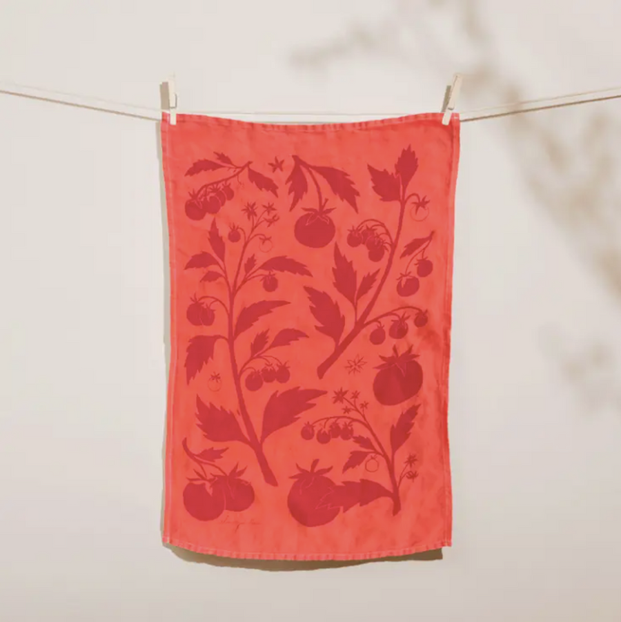 Screen Print Linen Tea Towel
