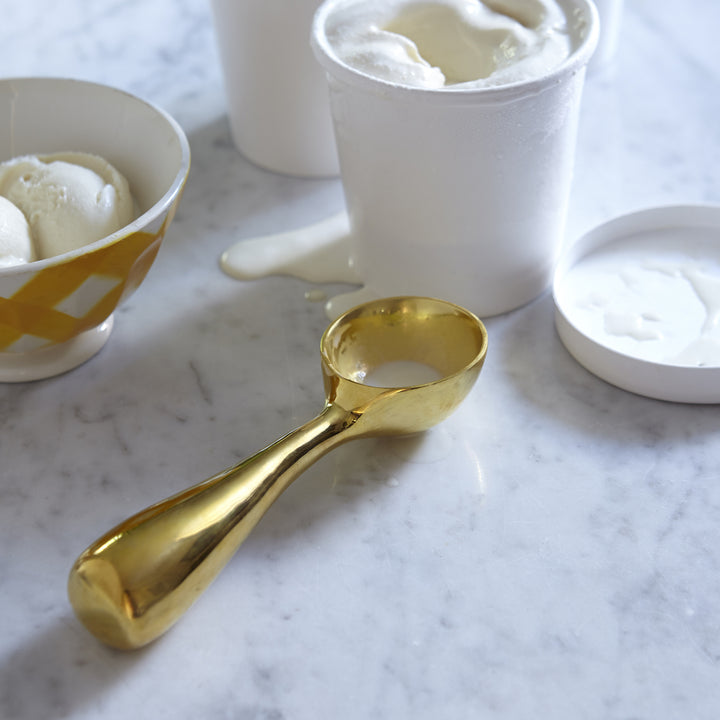 Solid Brass Dessert Scoop